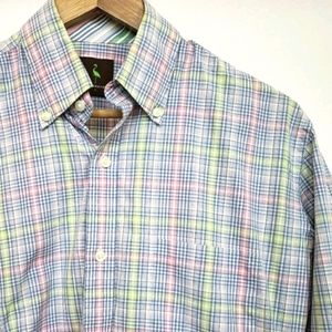 Tailorbyrd Pastel Plaid Long Sleeve Dress Shirt